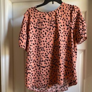 Papermoon Blush and Black Spotted Blouse